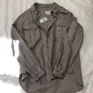 Stone colour button down top